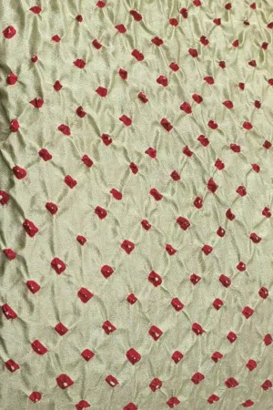 Soft and Elegant Bandhani Gajji Silk Fabric ( 6 Mtr )