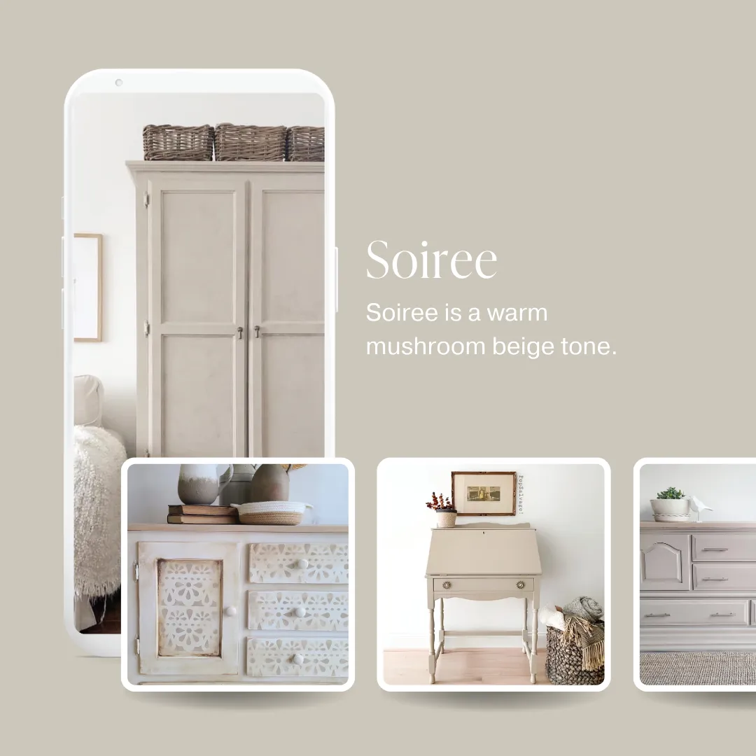 Soiree - Chalk Style Paint for Furniture, Home Decor, DIY, Cabinets, Crafts - Eco-Friendly All-In-One Paint