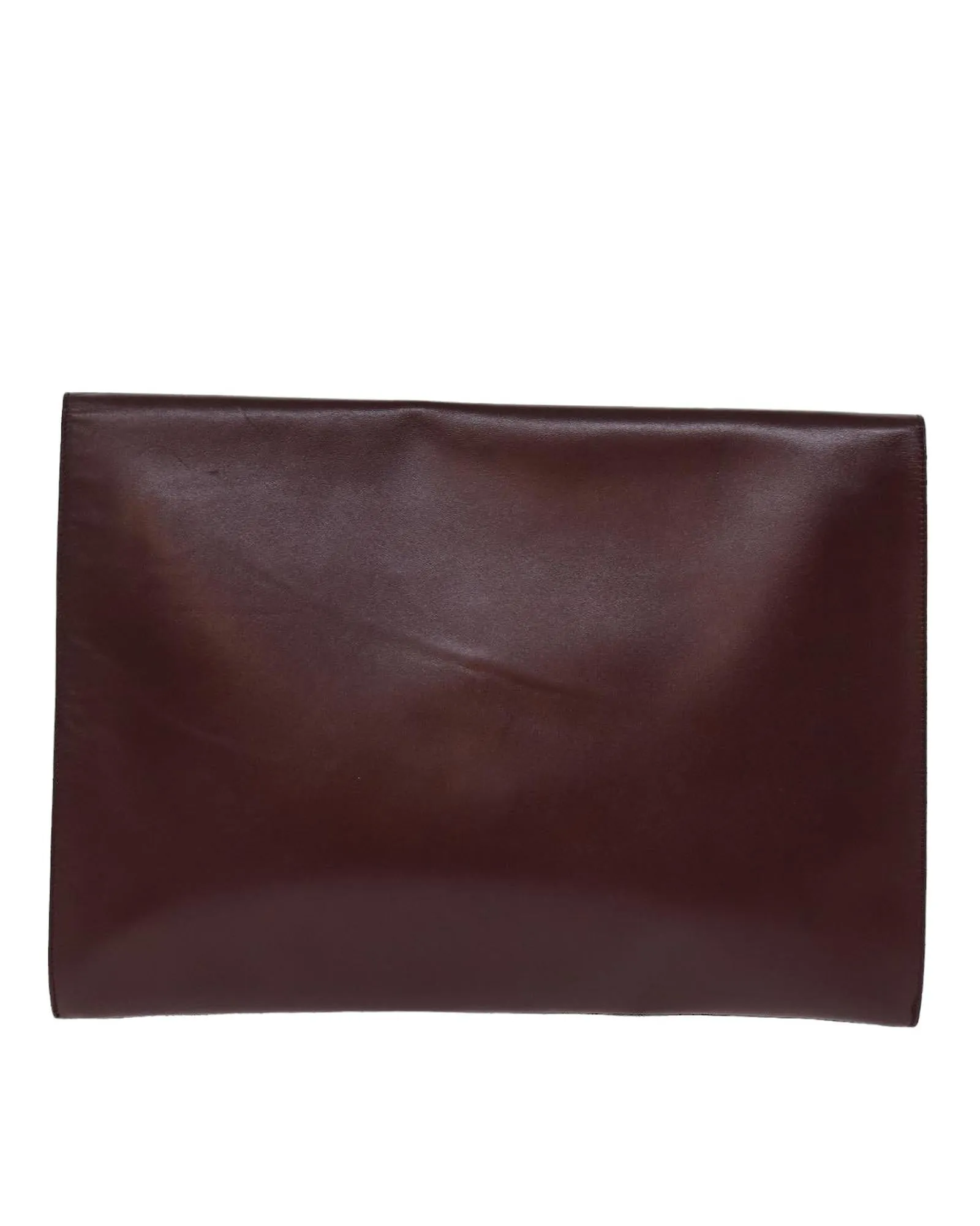 Suede Leather Clutch Bag with Item Box