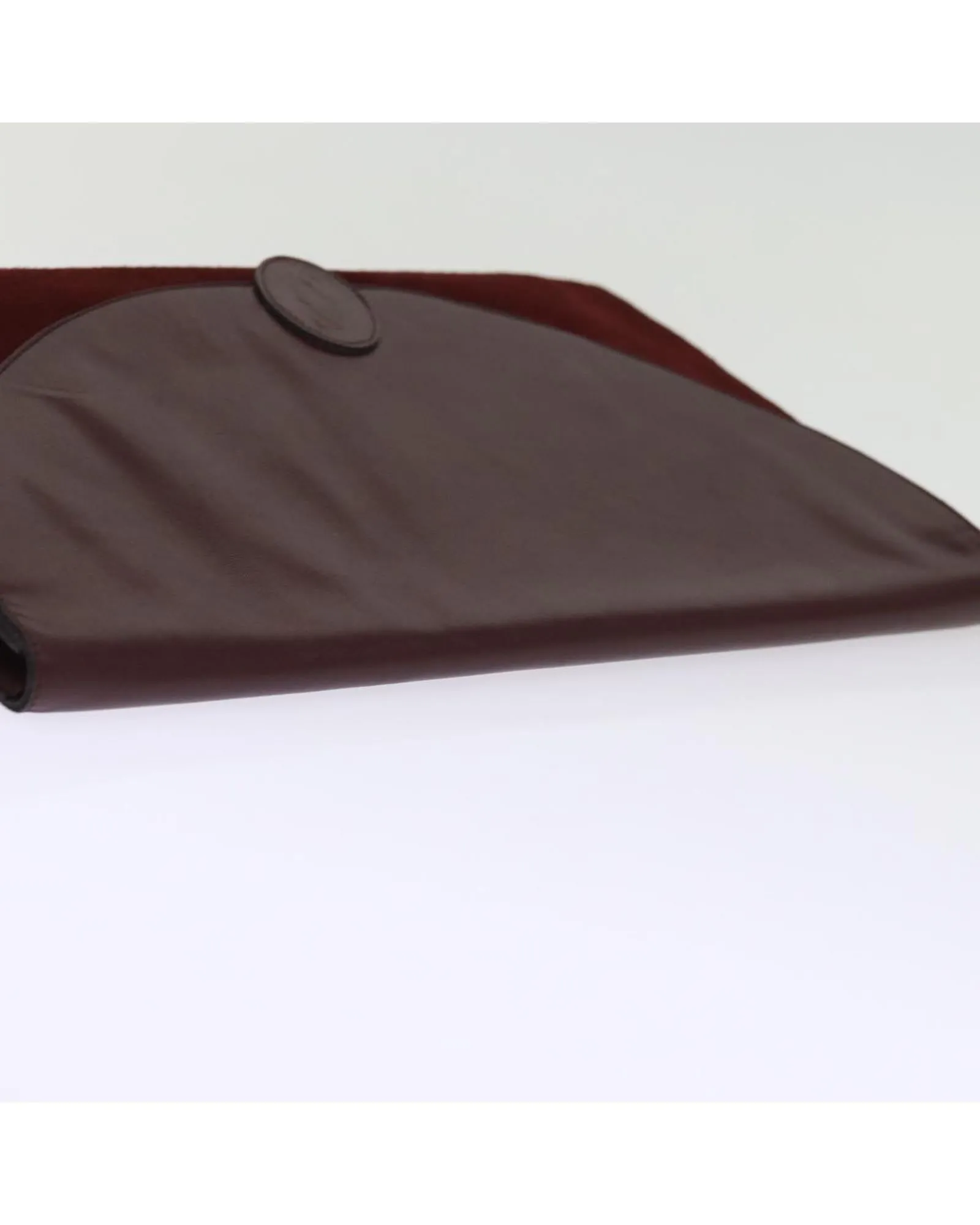 Suede Leather Clutch Bag with Item Box