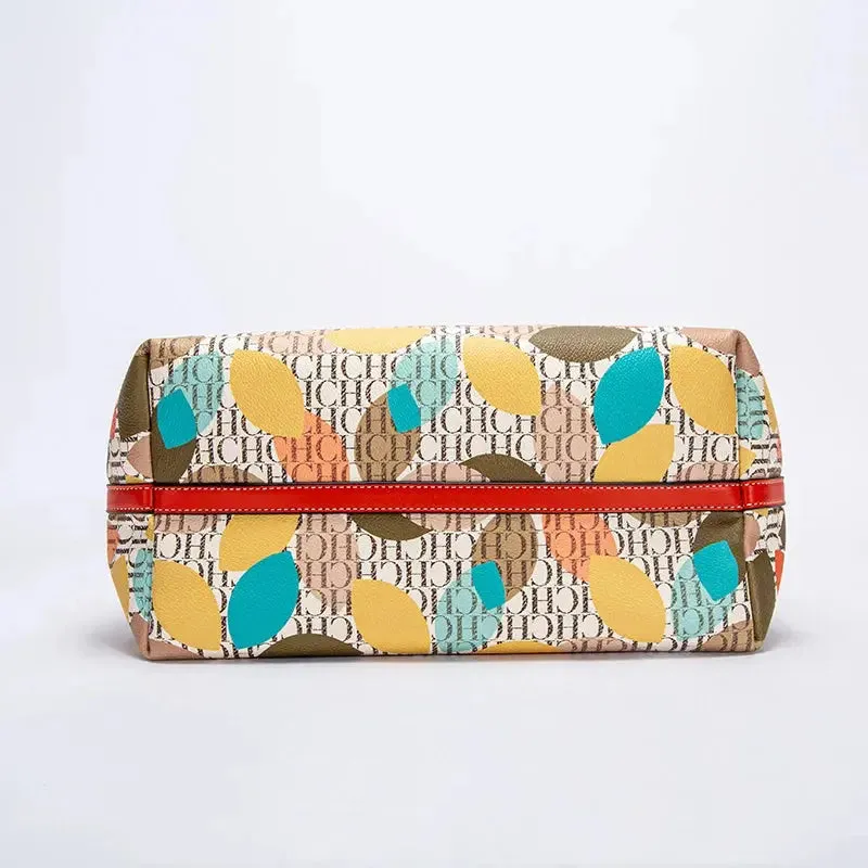 Unique Printing Design Women's Large Capacity Shoulder Bag Fashion Retro Style Exquisite Floral Women's Handbag