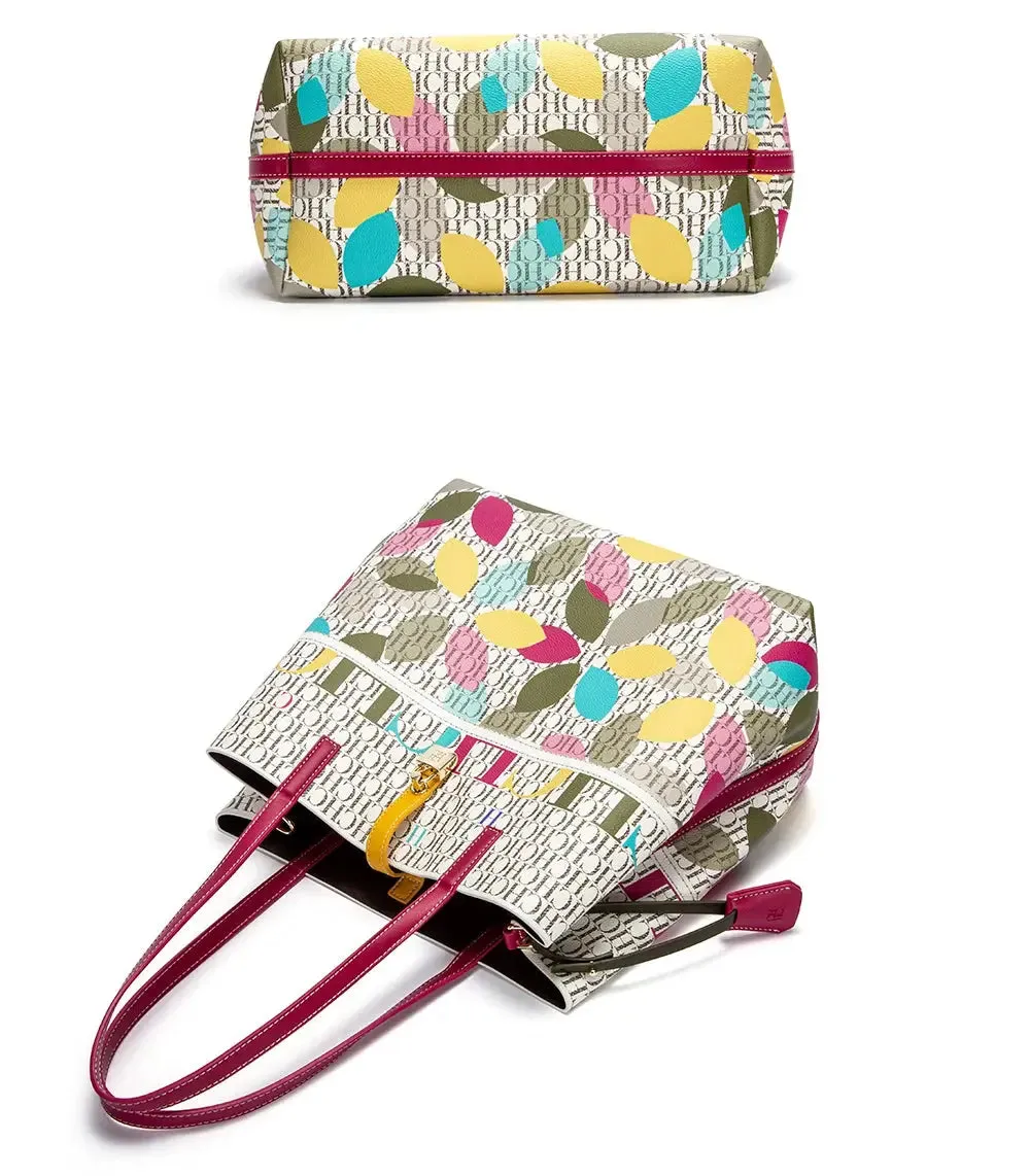 Unique Printing Design Women's Large Capacity Shoulder Bag Fashion Retro Style Exquisite Floral Women's Handbag