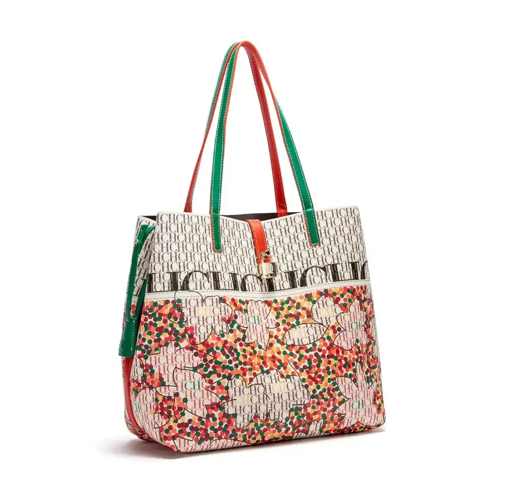 Unique Printing Design Women's Large Capacity Shoulder Bag Fashion Retro Style Exquisite Floral Women's Handbag