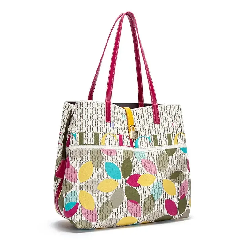 Unique Printing Design Women's Large Capacity Shoulder Bag Fashion Retro Style Exquisite Floral Women's Handbag
