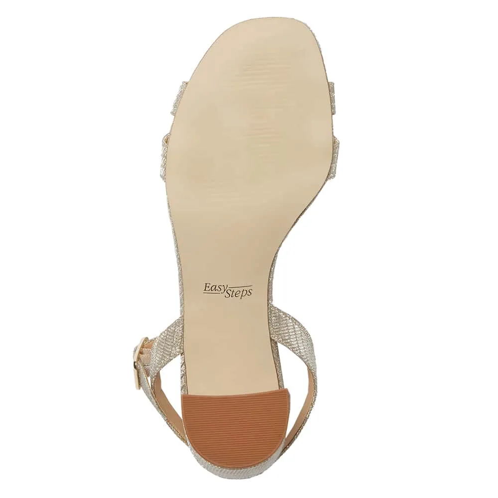 Unity Heel in Soft Gold Fabric