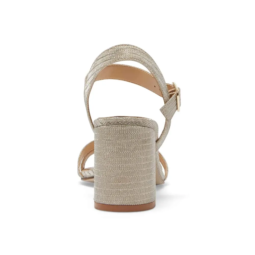 Unity Heel in Soft Gold Fabric
