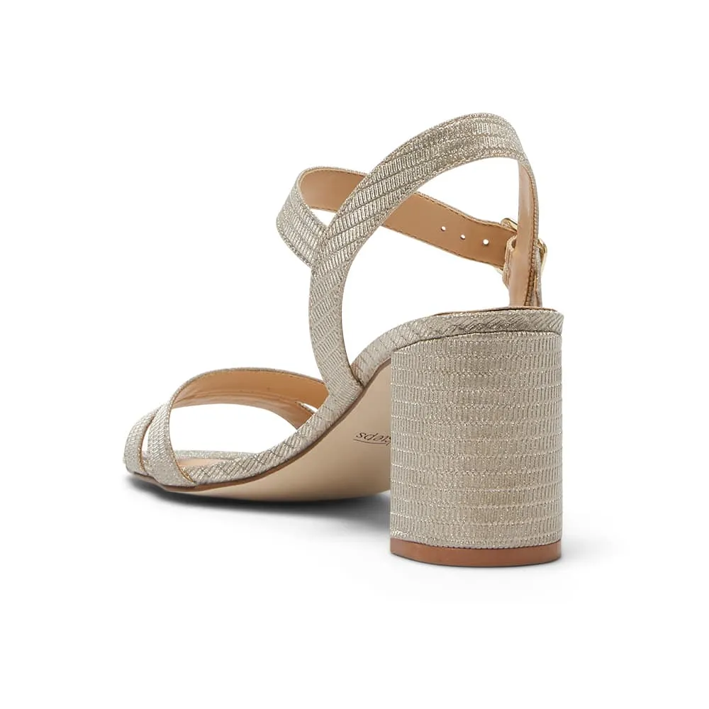 Unity Heel in Soft Gold Fabric