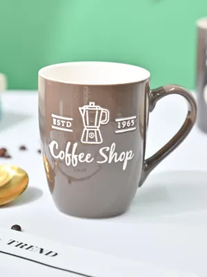 VON CASA Brown Mug (Coffee Shop) - 340Ml