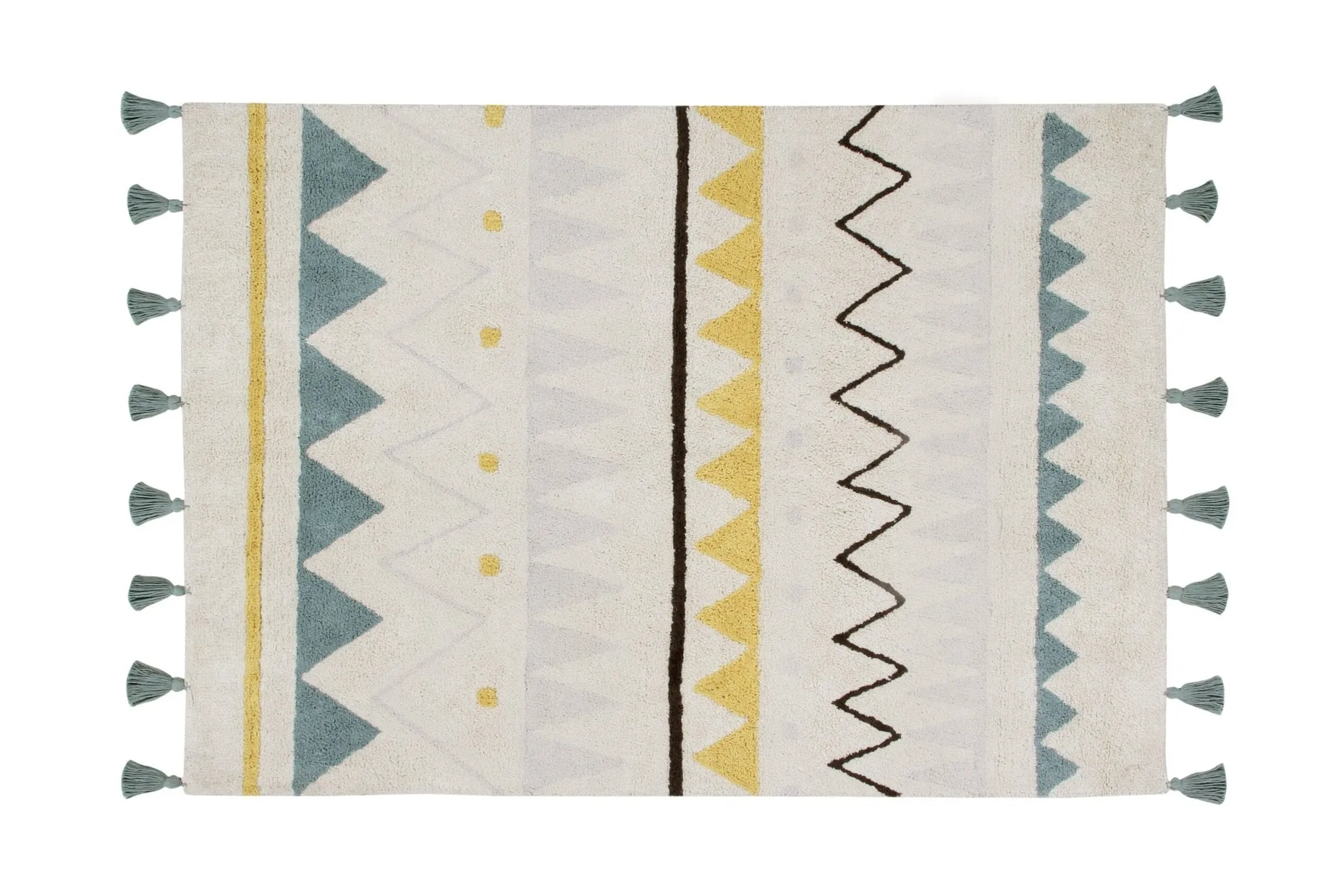 Washable Rug - Azteca - Vintage Blue - L