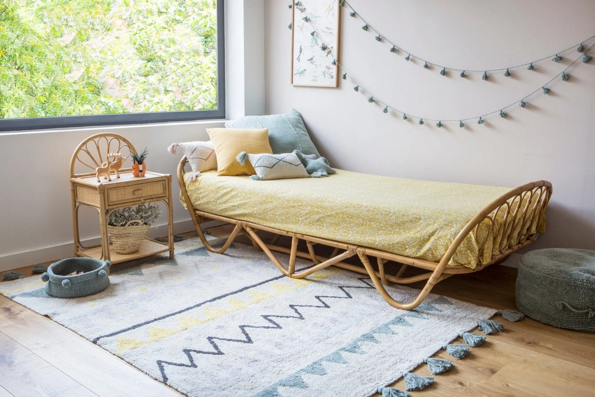 Washable Rug - Azteca - Vintage Blue - L