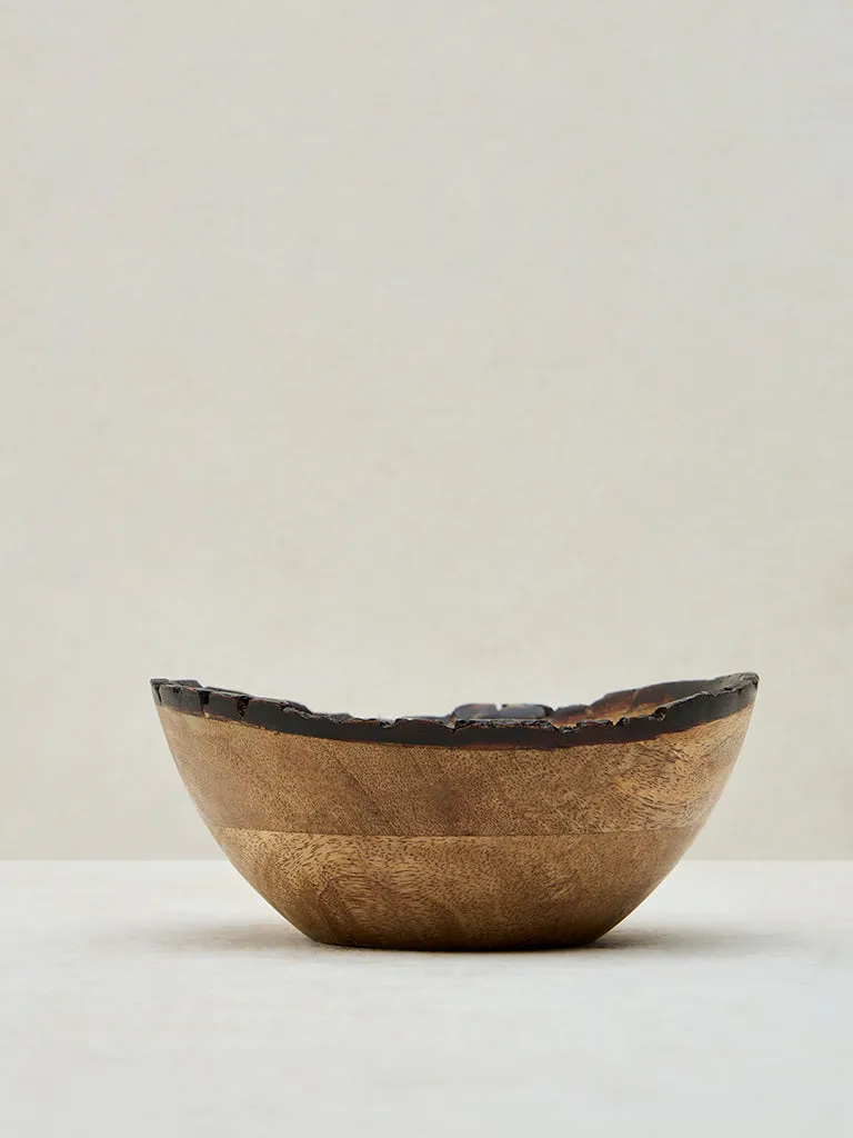Westside Home Brown Wooden Bowl - Small