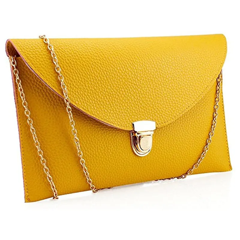 Women's Leather Envelope Crossbody Clutch