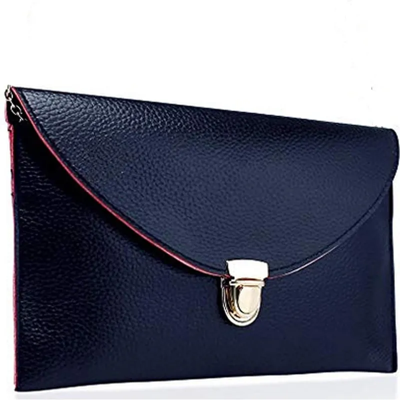 Women's Leather Envelope Crossbody Clutch