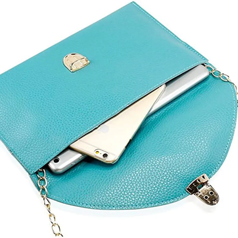 Women's Leather Envelope Crossbody Clutch