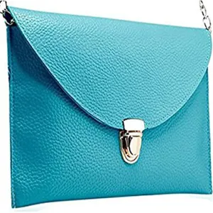 Women's Leather Envelope Crossbody Clutch